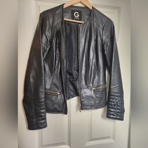 G by Guess faux leather jacket black